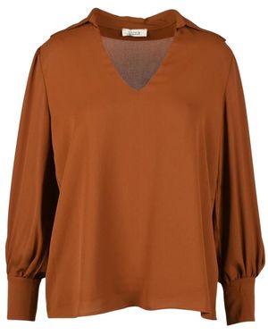 Think! Polyesterbluse - Braun