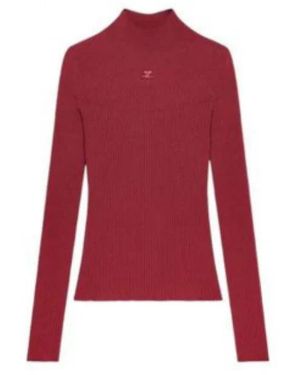 Courreges Truien & Vesten ,Rood ,Coqueline Luxe Turtleneck