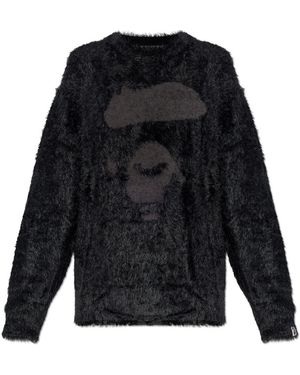 A Bathing Ape Rundhalspullover - Schwarz