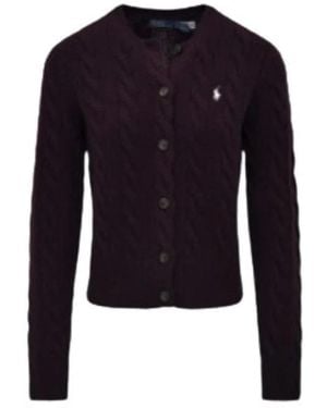 Polo Ralph Lauren Truien & Vesten ,Paars ,Cardigan - Blauw