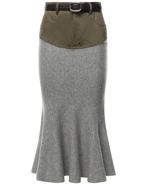 Self-Portrait Midi Skirts - Grigio