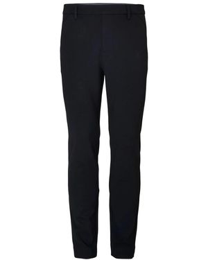 Plain Broeken ,Zwart ,Leer -Broek - Blauw