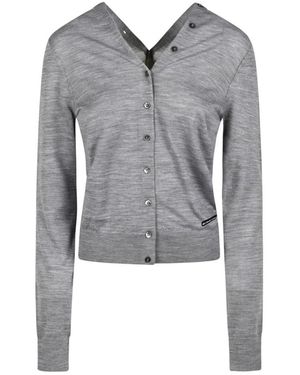 Alexander Wang Ls Vest Met Doorlopende Sluiting - Grijs