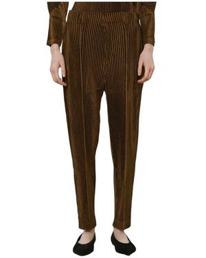 MEIMEIJ Straight Trousers - Brown