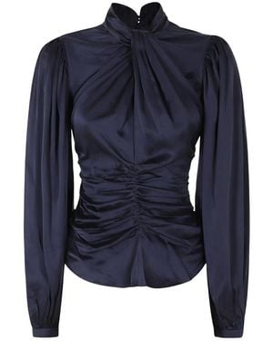 Isabel Marant Depsona Zijden Blouse - Blauw