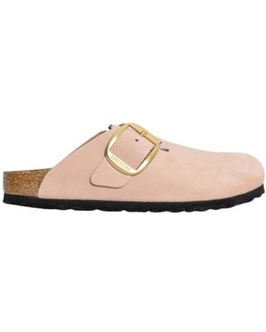 Birkenstock Schoenen ,Roze ,Leer Boston Big Buckle Nubuck