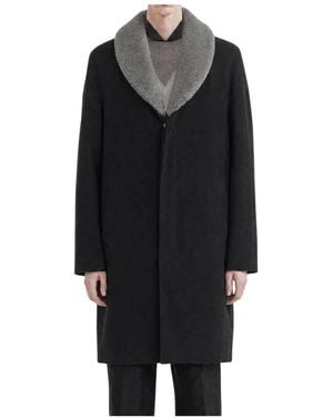 Maison Margiela Single-Breasted Coats - Black