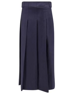 Semicouture Rokken ,Blauw ,Wol Midi Rok
