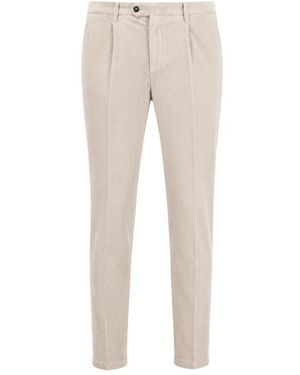 BRIGLIA Slim-Fit Trousers - Natural