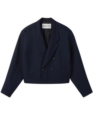 RECTO. Double Breasted Short Jumper - Blauw
