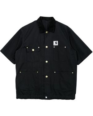 Sacai Short Sleeve Shirts - Black