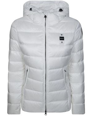 Blauer Kort Gewatteerd Donsjack Charme - Grijs