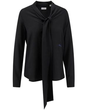 Burberry V-Hals Strikblouse - Zwart