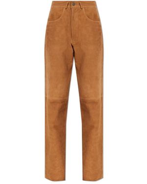 Haikure Leather Trousers - Brown