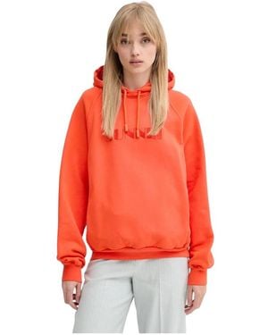 Sunnei Hoodies & Sweatvesten ,Oranje ,Katoen Katoenen Hoodie - Rood