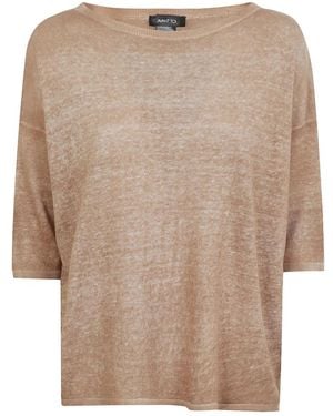 Avant Toi Round-Neck Knitwear - Natural
