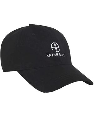 Anine Bing Accessoires ,Zwart ,Katoen Jeremy Baseball Cap