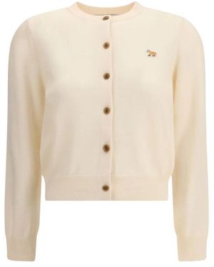 Maison Kitsuné Baby Fox Cardigan - Natur