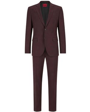 BOSS Single Breasted Suits - Red