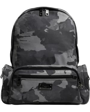 Dolce & Gabbana Camouflage Logo Plaque Rucksack - Schwarz