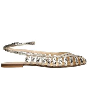 Anna F. Schoenen ,Blauw ,Ballerine Whips - Naturel