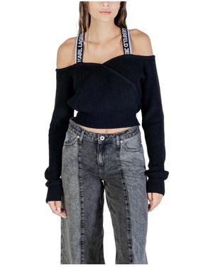 Karl Lagerfeld Cut-Out Sweater A3W18009 - Schwarz