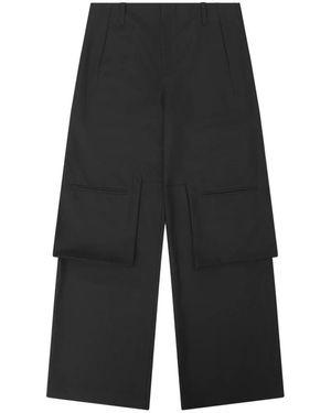 HELIOT EMIL Wide Trousers - Black