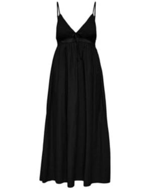 ONLY Maxi-Jurk Met Dunne Bandjes - Zwart