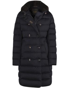 Moorer Double-Breasted Ganzendonsjas Acqua-Lijn - Blauw