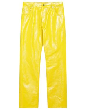 Loewe Straight Trousers - Yellow