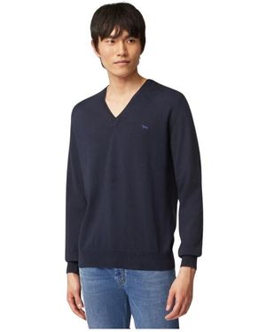 Harmont & Blaine V-Neck Knitwear - Blue