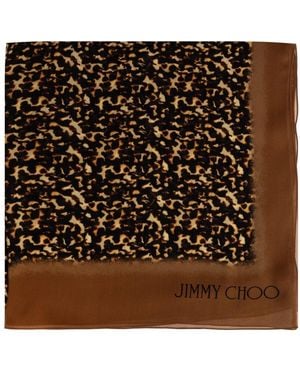 Jimmy Choo Seidenschal Mit Tiermotiv - Braun