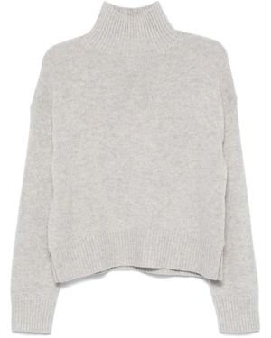 Calvin Klein Wool-Cashmere Turtleneck Sweater - Gray