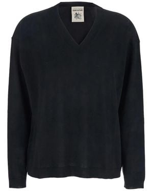 Semicouture V-Neck Knitwear - Black