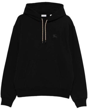 Burberry Hoodies & Sweatvesten ,Zwart ,Katoen Horseferry Print Katoenen Hoodie