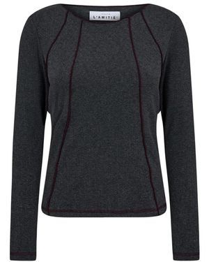 Haute L'Amitié Round-Neck Knitwear - Black