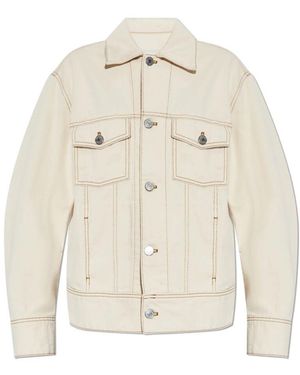 Ami Paris Denim Jackets - White