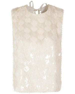 Semicouture Sleeveless Tops - Neutro