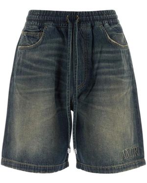 Amiri Drawstring Denim Short - Grijs