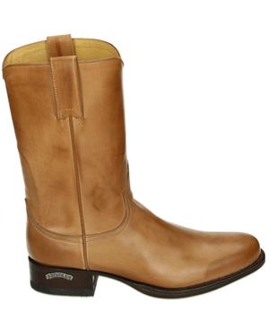 Sendra Schoenen ,Bruin ,Leer Leren Laarzen, Cognac Kleur