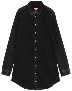 DIESEL Denim Hemdkleid Mini - Schwarz
