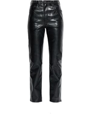 Agolde 90's Pinch Waist High Rise Straight Long - Schwarz