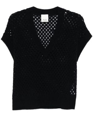 Allude Maglia Con Scollo A V - Schwarz
