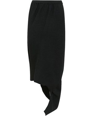 Issey Miyake Aerate Midi Rok - Zwart