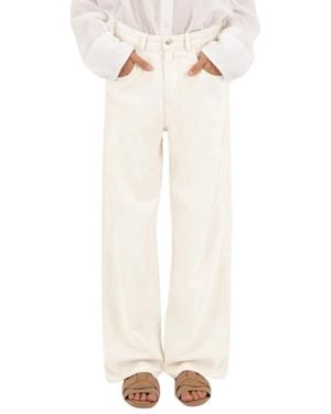 ICON DENIM Wide Trousers - Bianco