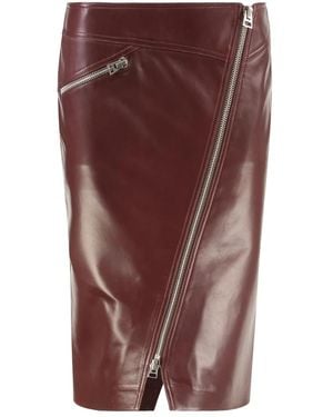 Tom Ford Lederrock Mit Reißverschlusstasche - Braun