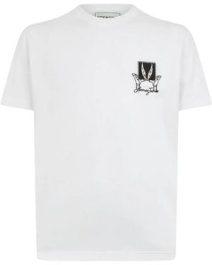 Iceberg Tops ,Wit ,Katoen T-Shirt Van Jersey Met Looney Tunes Artwork