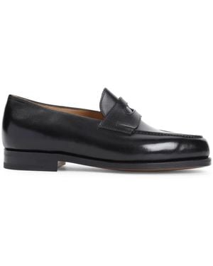 John Lobb Schwarze lopez loafer schuhe