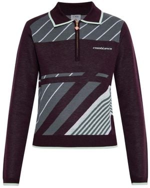 CASABLANCA Round-Neck Knitwear - Blue