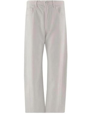 Mother Full Pipe Enkel Jeans - Grijs